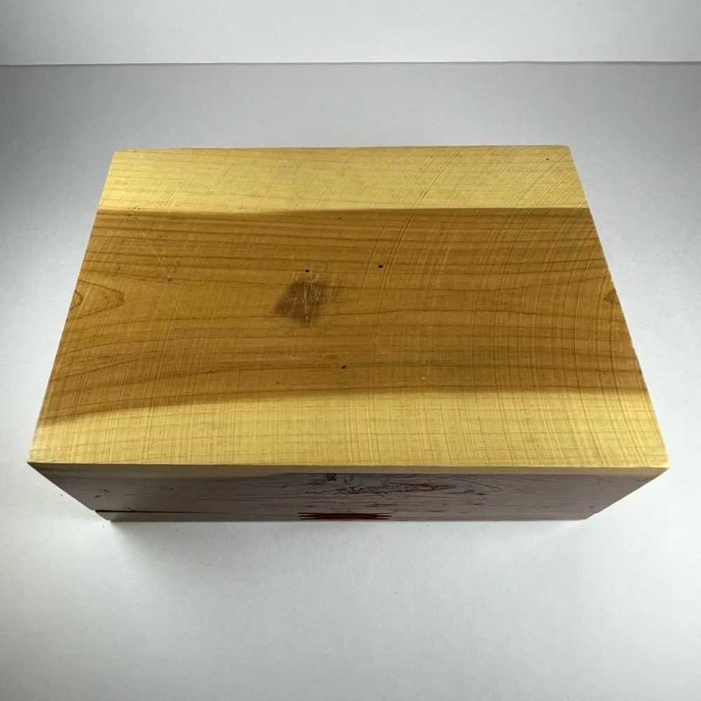 Vintage End of Trail keepsake cedar box